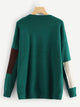 Plus Color Block Asymmetric Hem Jumper