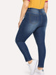 SHEIN Plus Bleach Wash Jeans