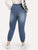 SHEIN Plus Drawstring Waist Bleach Wash Ripped Jeans