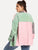 Plus Colorblock Button Front Outerwear