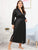 Plus Lace Insert Self Belted Longline Robe