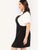  Plus Bib Pocket Patched Corduroy Dress