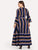 Plus Belted Striped Dress