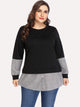 Plus Contrast Panel Sweatshirt