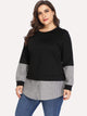 Plus Contrast Panel Sweatshirt