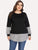 Plus Contrast Panel Sweatshirt