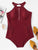 Plus Mesh Panel High Neck One Piece Swimsuit