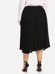 Plus Elastic Waist Midi Skirt