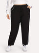 Plus Slant Pocket Elastic Waist Pants