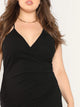 Plus Ruched Wrap Cami Dress