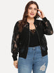 Plus Solid Lace Jacket