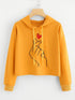 Plus Hand Print Hooded Sweatshirt