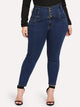 SHEIN Plus High Waist Button Up Jeans