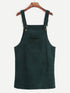 Plus Plain Corduroy Pinafore Dress