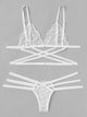 Plus Criss Cross Lingerie Set