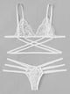 Plus Criss Cross Lingerie Set