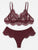 Plus Eyelash Lace Underwire Lingerie Set