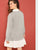 Plus Contrast Collar and Hem Heathered Knit Dress