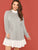 Plus Contrast Collar and Hem Heathered Knit Dress