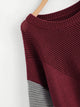 Plus Color-Block Round Neck Knit Dress