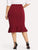 Plus Solid Mermaid Hem Skirt
