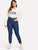 SHEIN Plus Contrast Stitch Skinny Jeans