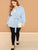 Plus Double Button Front Belted Hoodie Coat