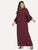 Plus Tie Neck Flounce Sleeve Maxi Dress