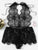 Plus Eyelash Floral Lace Romper Bodysuit