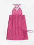 Plus Neon Pink Harness Dress With Thong