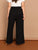 Plus Button Detail Slant Pocket Palazzo Pants