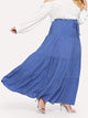 Plus Drawstring Tiered Seam skirt