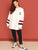 Plus Lantern Sleeve Letter Pullover