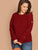 Plus Button Detail Rib Knit Pullover