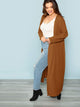 Plus Waffle Knit Jersey Duster Coat