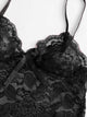 Plus Scalloped Trim Floral Lace Lingerie Set