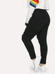 SHEIN Plus Ripped Solid Skinny Jeans