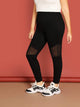 Plus Mesh Insert Leggings