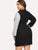 Plus Two Tone Surplice Wrap Knot Dress