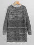 Plus Guipure Lace Trim Raglan Sleeve Sweater Dress