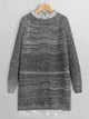 Plus Guipure Lace Trim Raglan Sleeve Sweater Dress