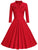 50s Pleated V Neck Flare Dress