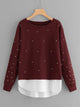 Plus Beaded Decoration Sweatshirt