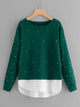 Plus Beaded Decoration Sweatshirt