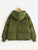 Plus Zip Front Hooded Puffer Coat