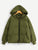 Plus Zip Front Hooded Puffer Coat