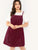  Plus Bib Pocket Patched Corduroy Dress