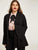 Plus Shawl Collar Flounce Sleeve Coat