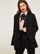 Plus Shawl Collar Flounce Sleeve Coat