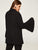 Plus Shawl Collar Flounce Sleeve Coat